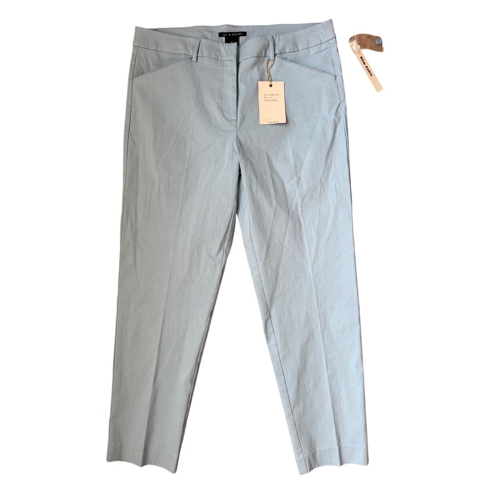 Zac & Rachel Slim Ankle‎ Pants Womens 14 Dusk Blue Stretch Career MA81HSSX5 NEW